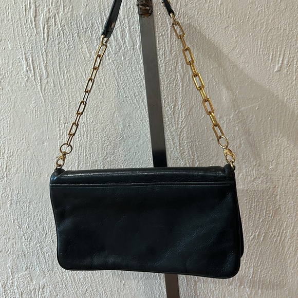 Tory Burch Black Leather Clutch with Gold Accents - Picture 9 of 9